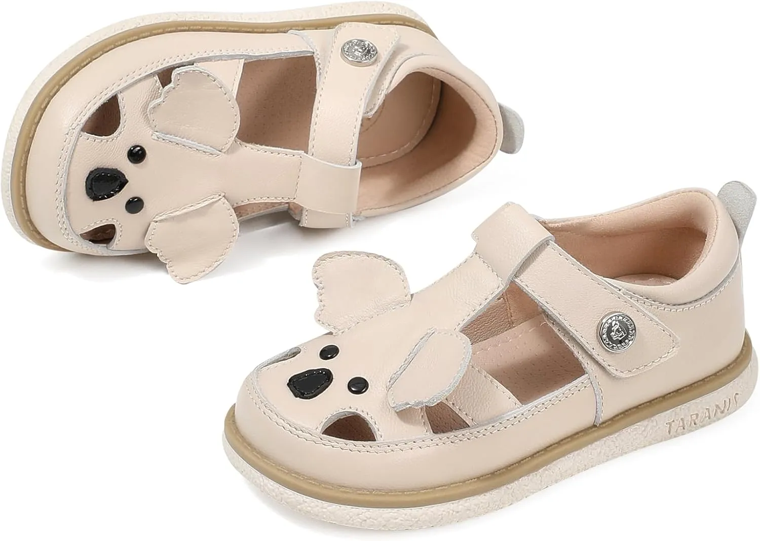 Toddler Girls Boys Sandals Closed Toe Leather Outdoor Shoes for Toddler/Little Kid