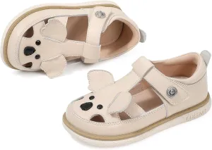 Toddler Girls Boys Sandals Closed Toe Leather Outdoor Shoes for Toddler/Little Kid
