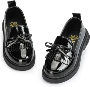 Toddler Girls Dress Shoes School Uniform Mary Jane Flats Little Kids Oxfords Comfortable Slip on Platform Flats for Wedding Party School