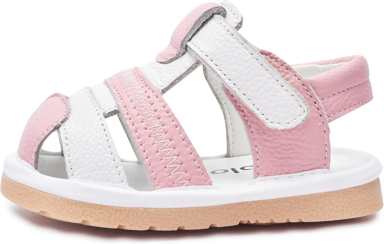 Toddler Girls Squeaky Shoes Flower Punch Baby Mary Jane Flats Sandals (Removable Squeakers)