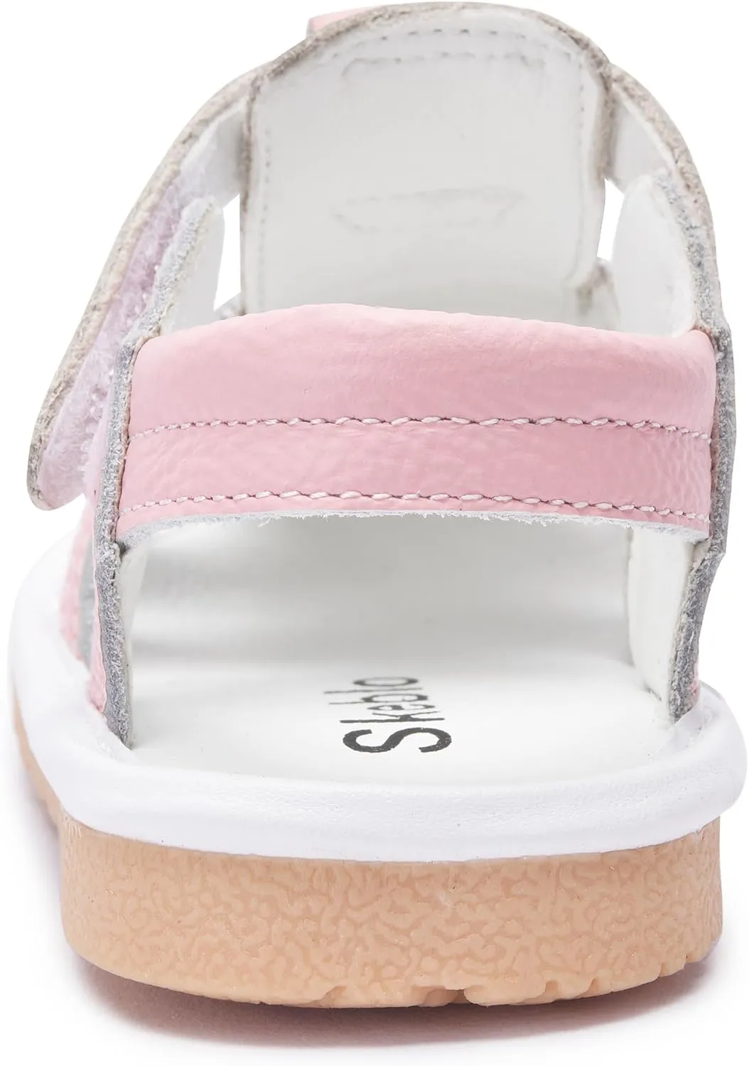 Toddler Girls Squeaky Shoes Flower Punch Baby Mary Jane Flats Sandals (Removable Squeakers)