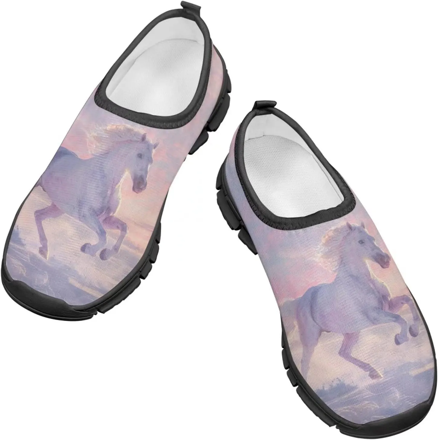 TODIYADDU Cute Lightweight Shoes for Girls Athletic Slip On Sneakers Casual Footwear
