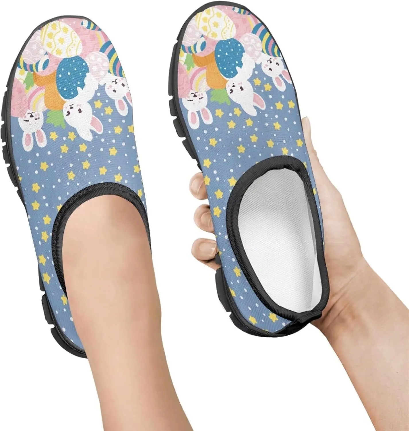 TODIYADDU Girls Easter Shoes Kids Lightweight Mesh Sneakers Casual Athletic Sneaker