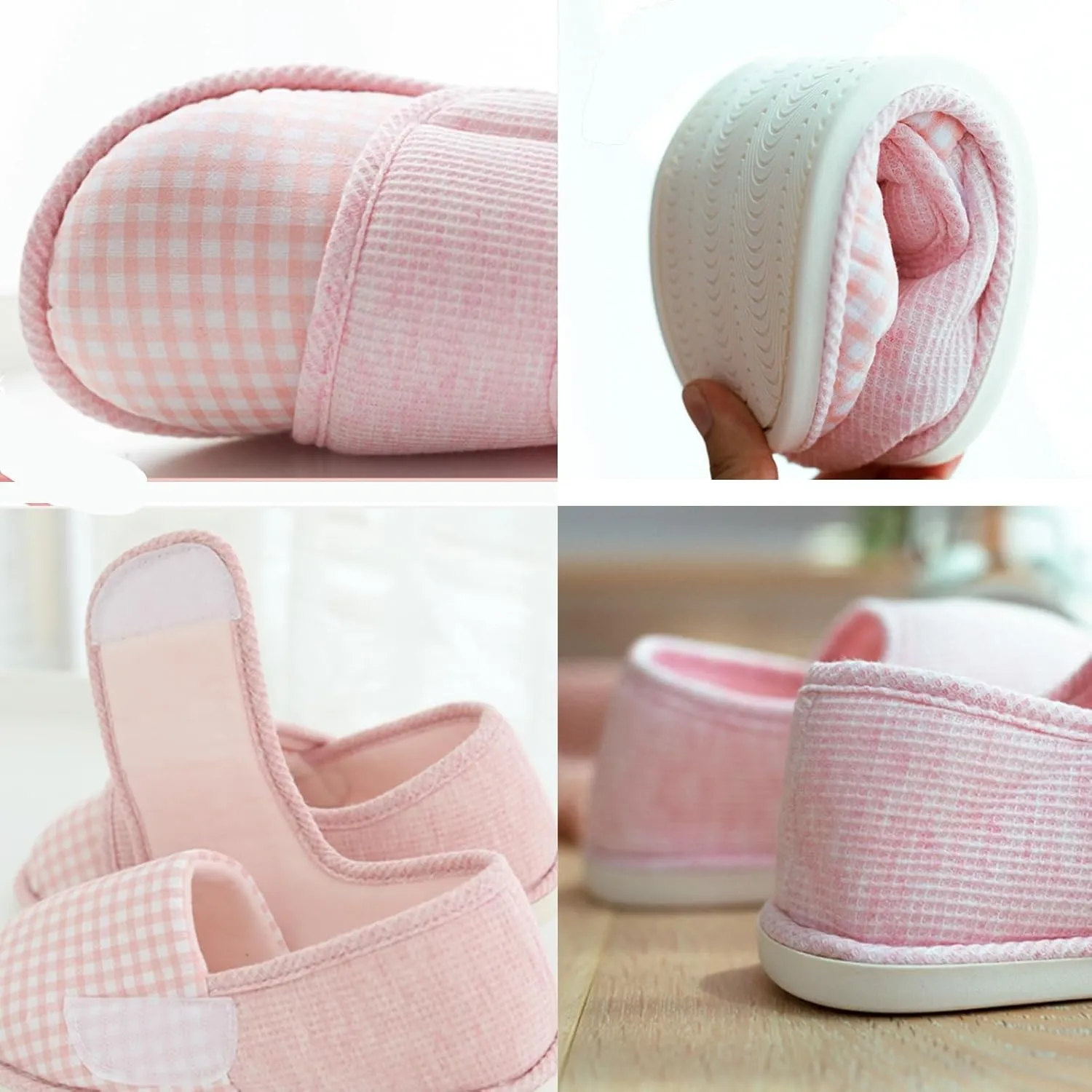 TOSOFT Breathable House Slippers For Women Postpartum Comfy Non Slip Arthritis Edema Slippers Indoor Outdoor Shoes Adjustable
