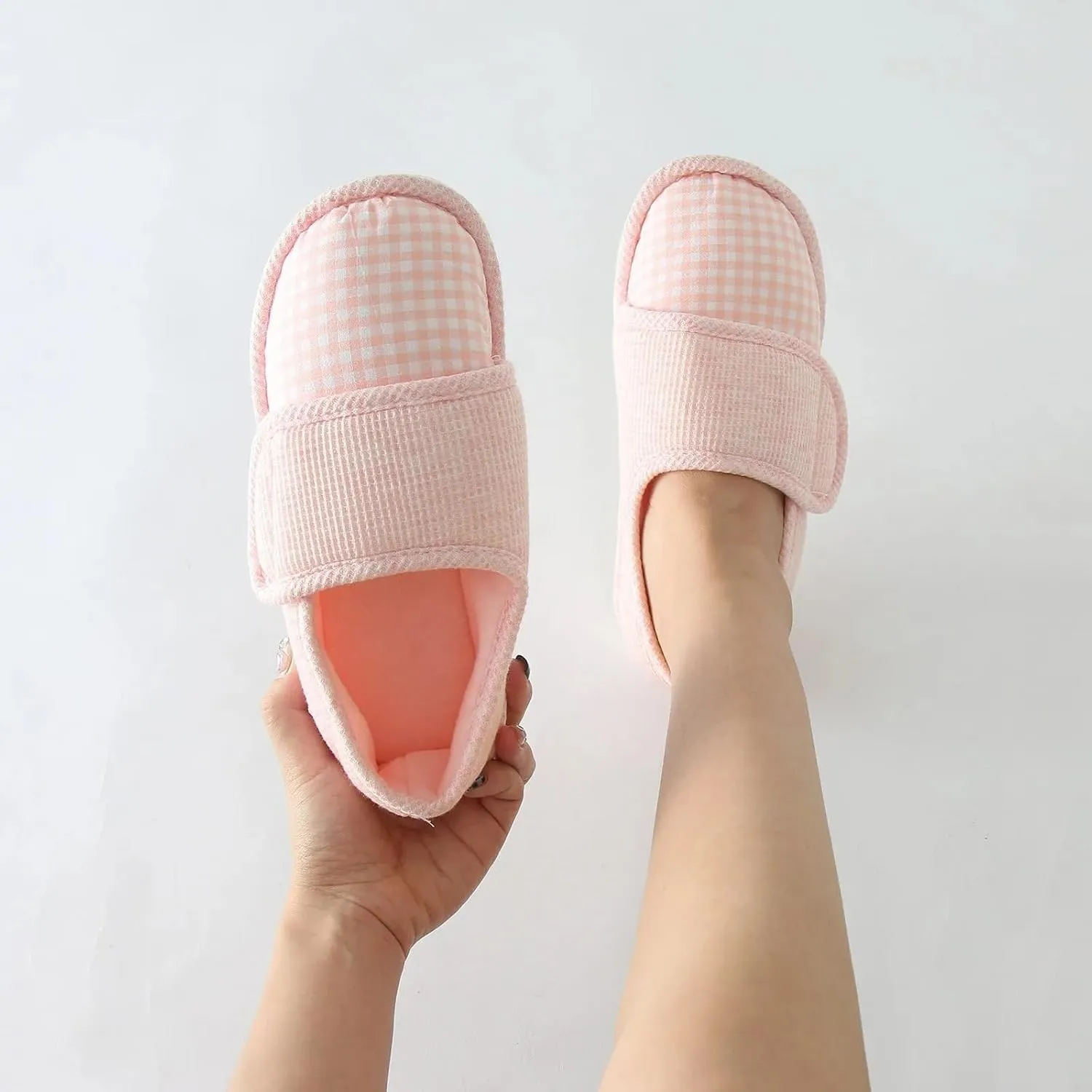 TOSOFT Breathable House Slippers For Women Postpartum Comfy Non Slip Arthritis Edema Slippers Indoor Outdoor Shoes Adjustable