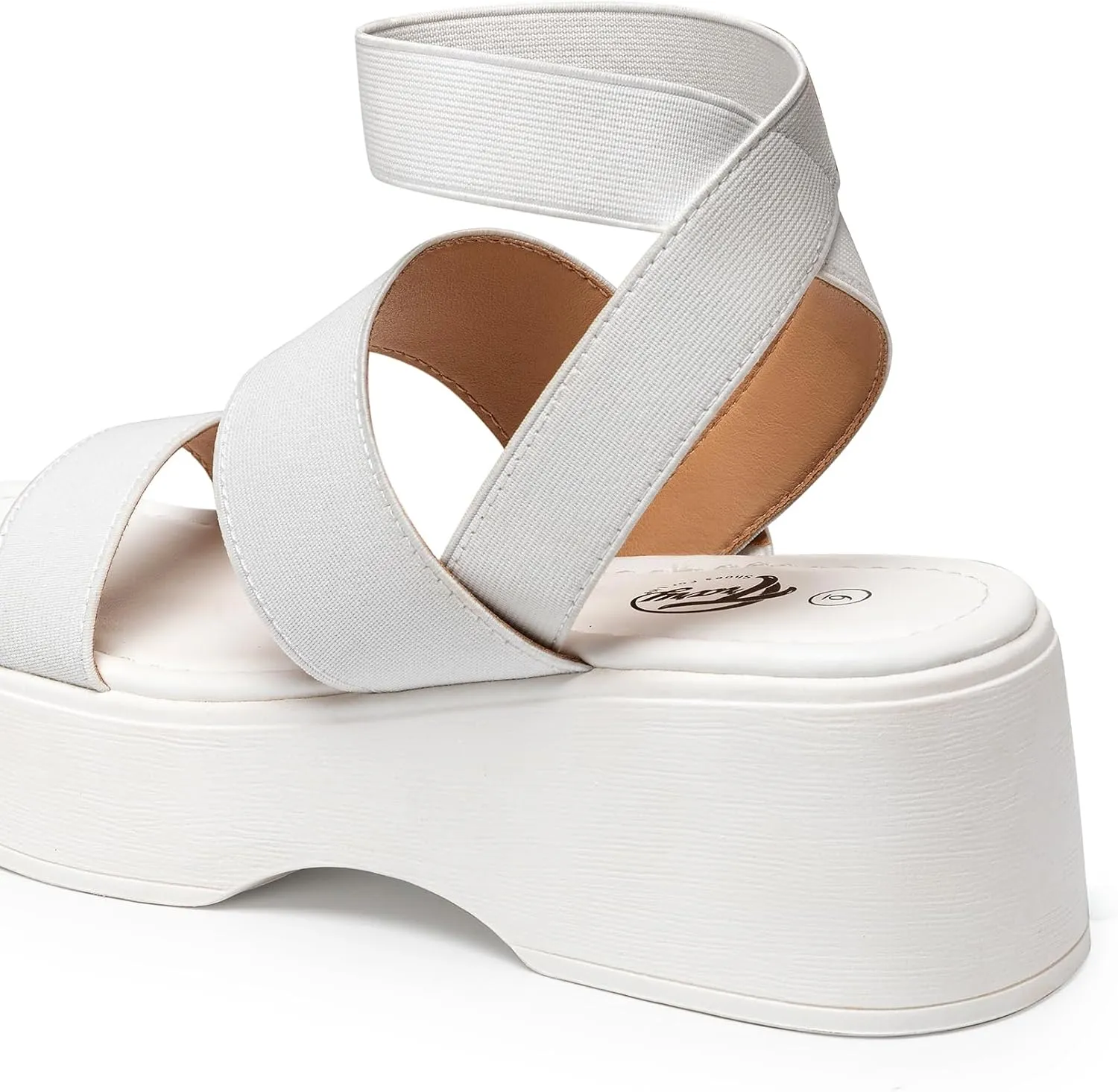 Trary Wedge Sandals for Women, Sandals for Women Dressy Summer, Cute Open Toe Platform Sandals, Lightweight Elastic Ankle Strap Sandals, Womens Heeled Sandals, Comfortable Beach Sandals, Summer Sandals for Women 2023