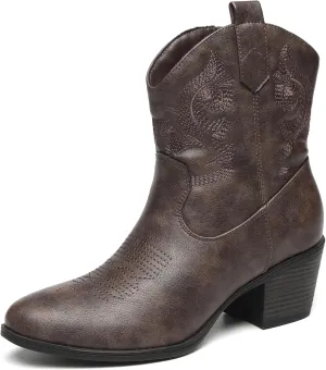 TYNDALL Women's Ankle Boots Western Wear Fashion Cowboy Boots for Women