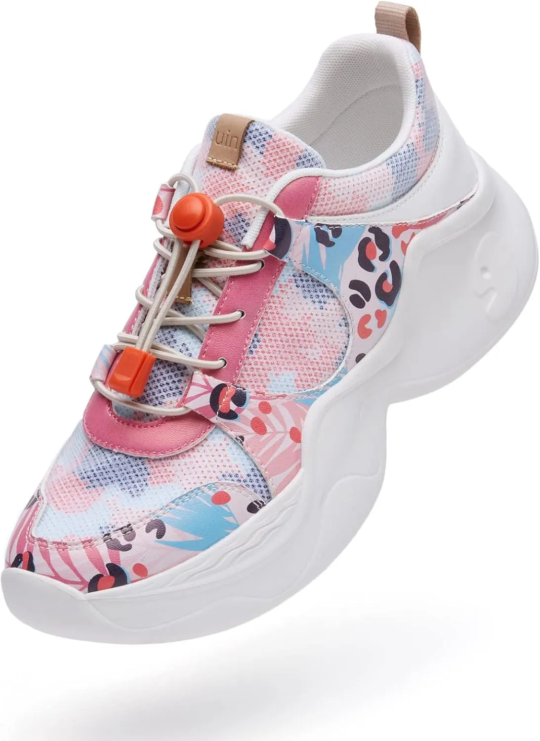 UIN Women's Chunky Fashion Sneakers Walking Casual Comfortable Art Painted Travel Dad Shoes Palma (5)