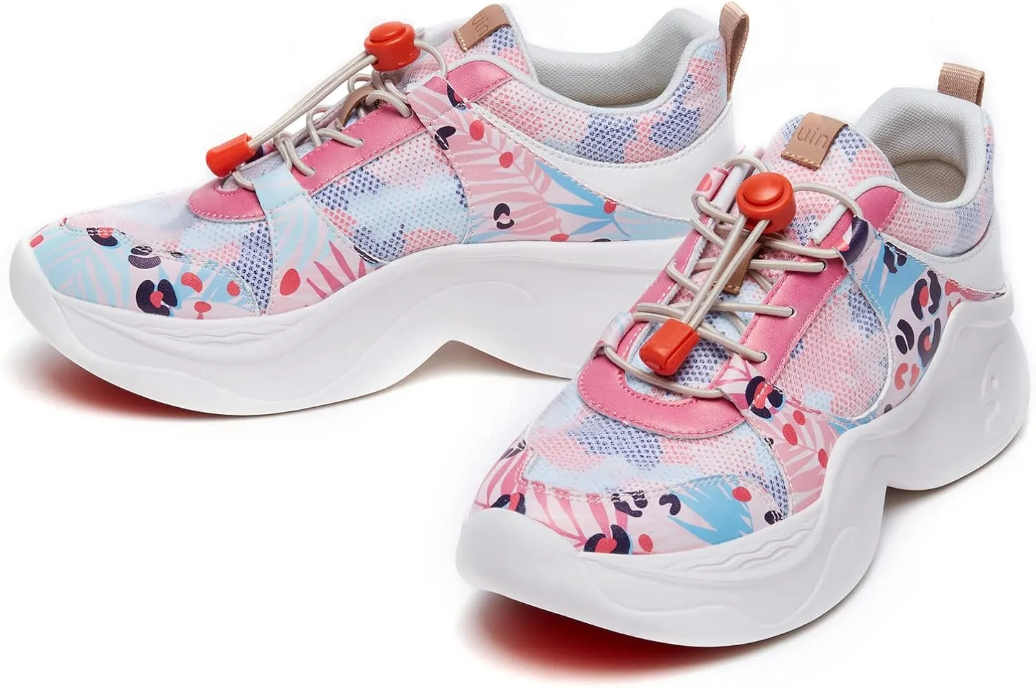 UIN Women's Chunky Fashion Sneakers Walking Casual Comfortable Art Painted Travel Dad Shoes Palma (5)