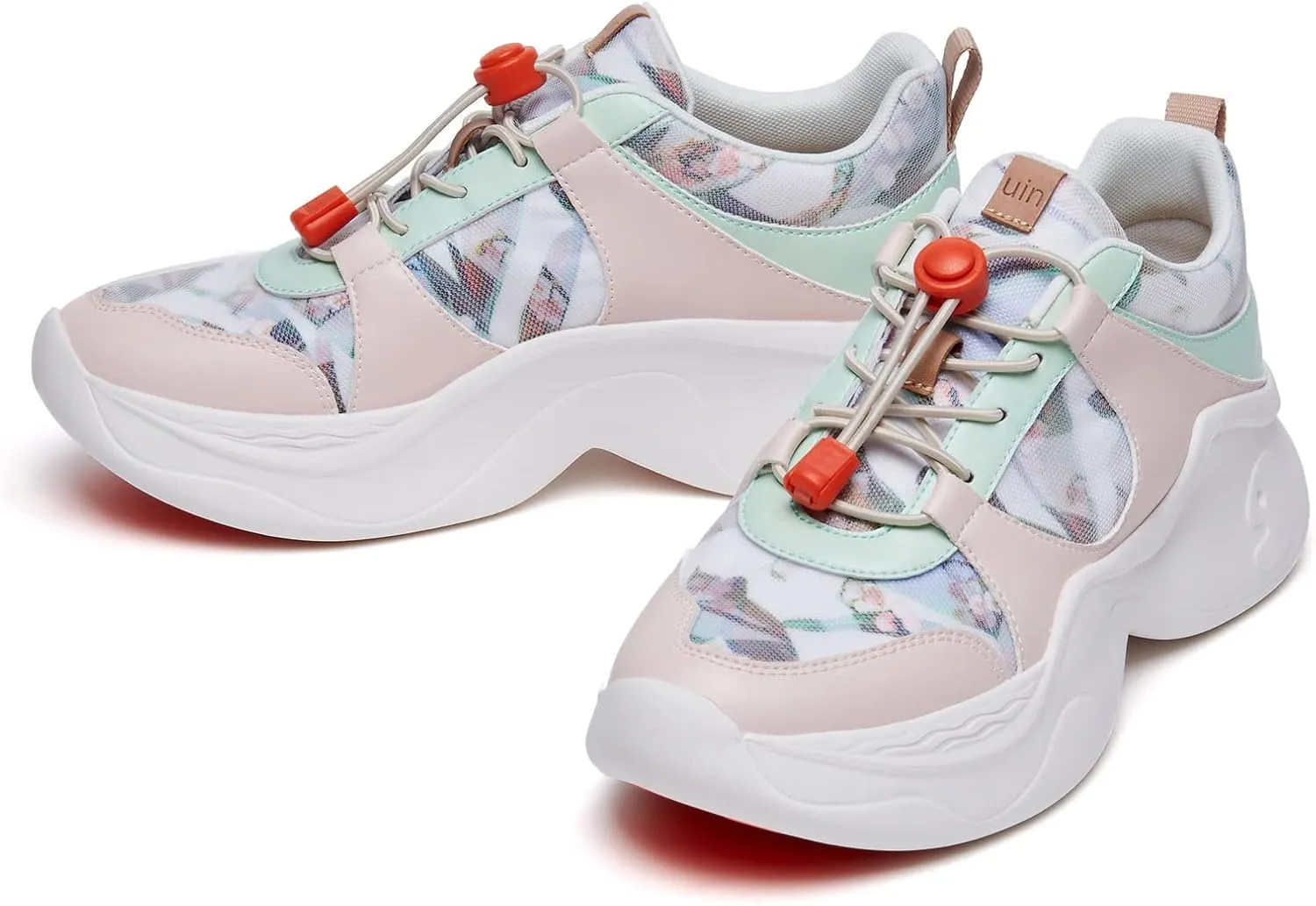 UIN Women's Chunky Fashion Sneakers Walking Casual Comfortable Art Painted Travel Dad Shoes Palma (5)