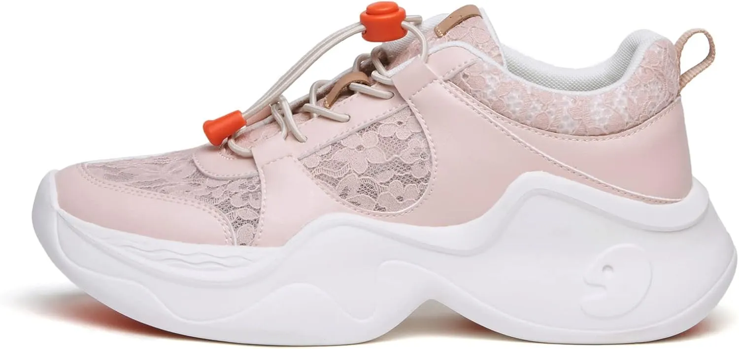 UIN Women's Chunky Fashion Sneakers Walking Casual Comfortable Art Painted Travel Dad Shoes Palma (5)