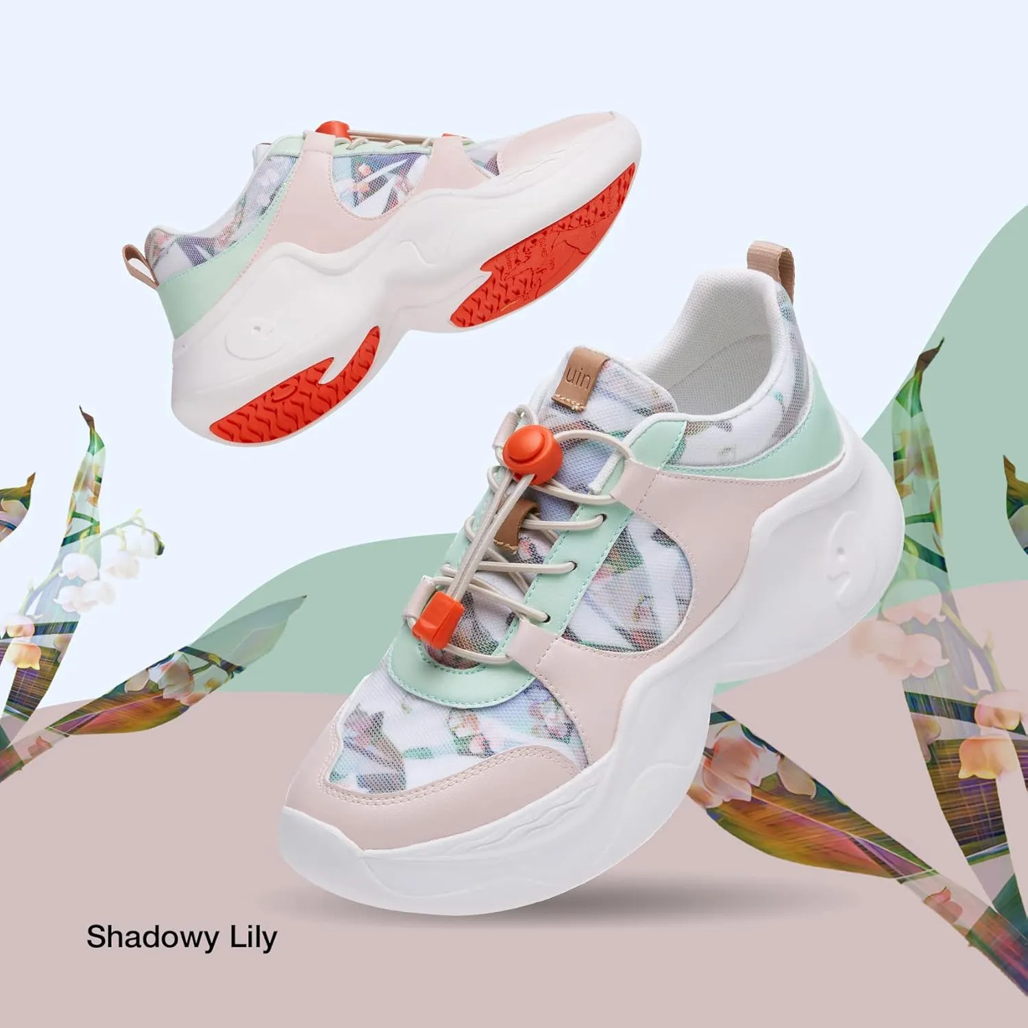 UIN Women's Chunky Fashion Sneakers Walking Casual Comfortable Art Painted Travel Dad Shoes Palma (5)