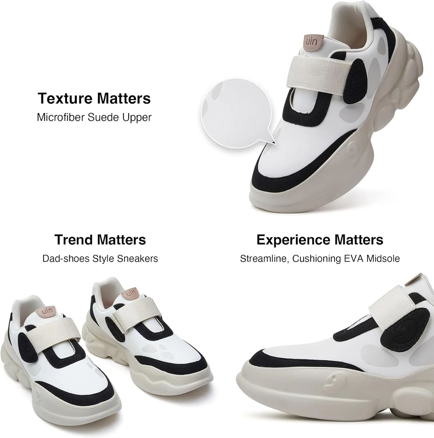 UIN Women's Chunky Fashion Sneakers Walking Casual Comfortable Art Painted Travel Designer Dad Shoes Ronda