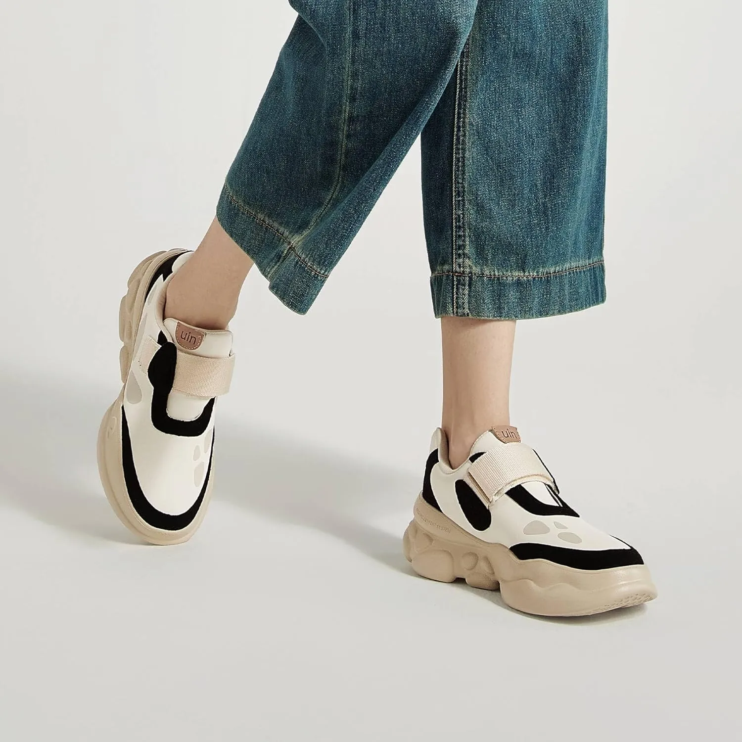 UIN Women's Chunky Fashion Sneakers Walking Casual Comfortable Art Painted Travel Designer Dad Shoes Ronda