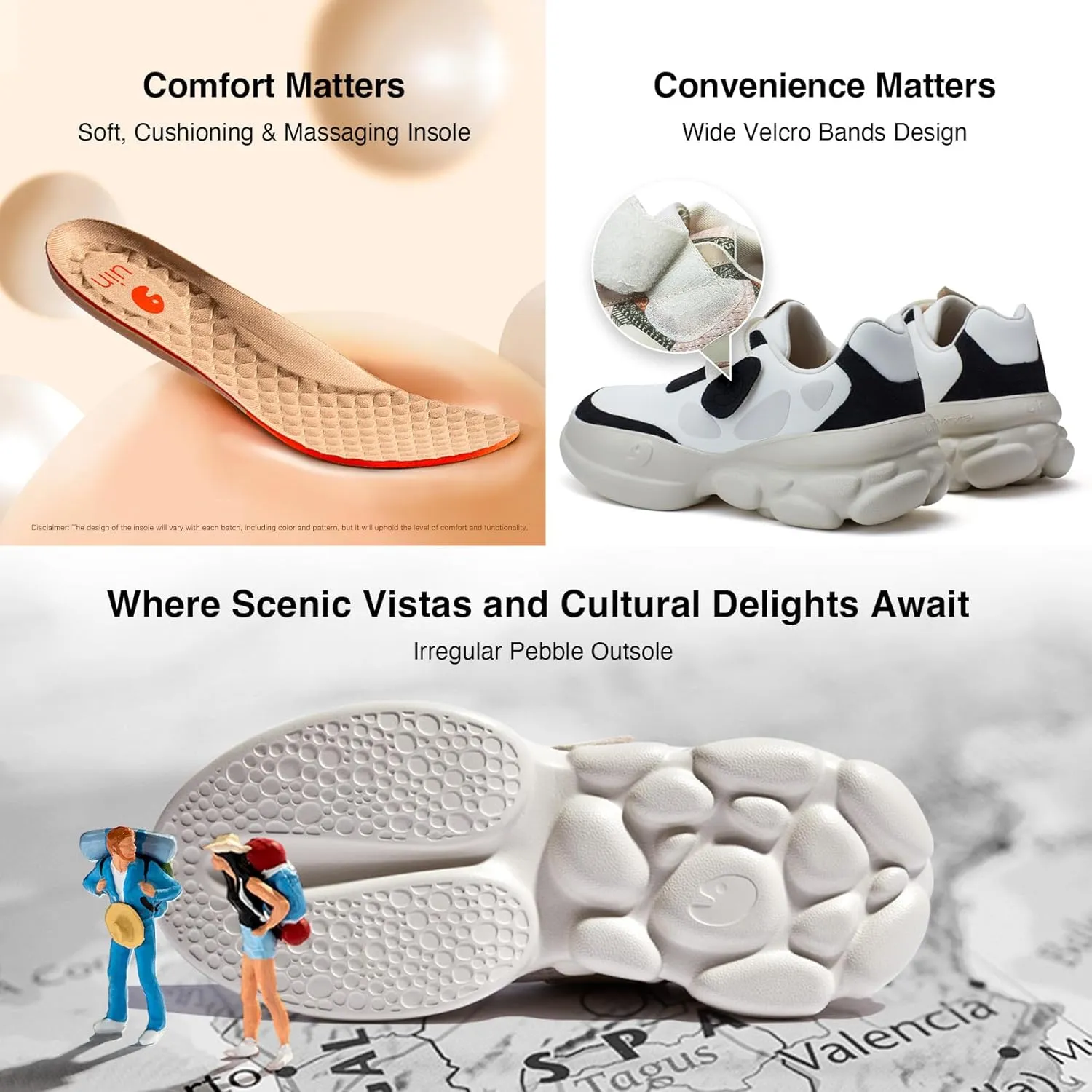 UIN Women's Chunky Fashion Sneakers Walking Casual Comfortable Art Painted Travel Designer Dad Shoes Ronda