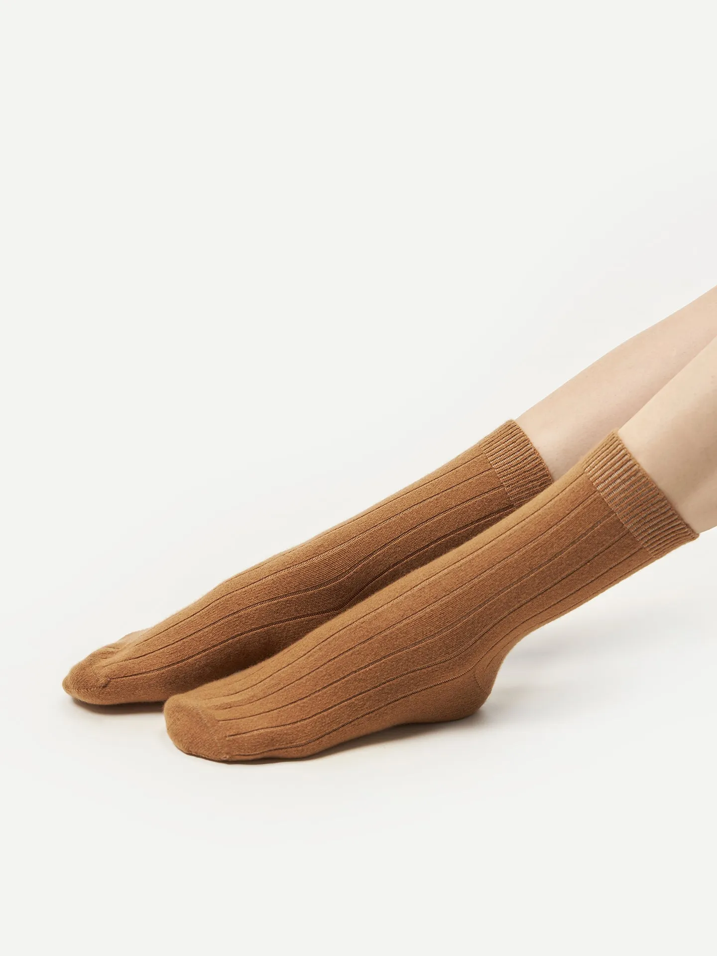 Unisex Cashmere Trim Knit Bed Socks