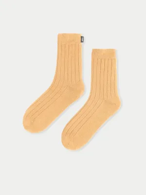 Unisex Cashmere Trim Knit Bed Socks