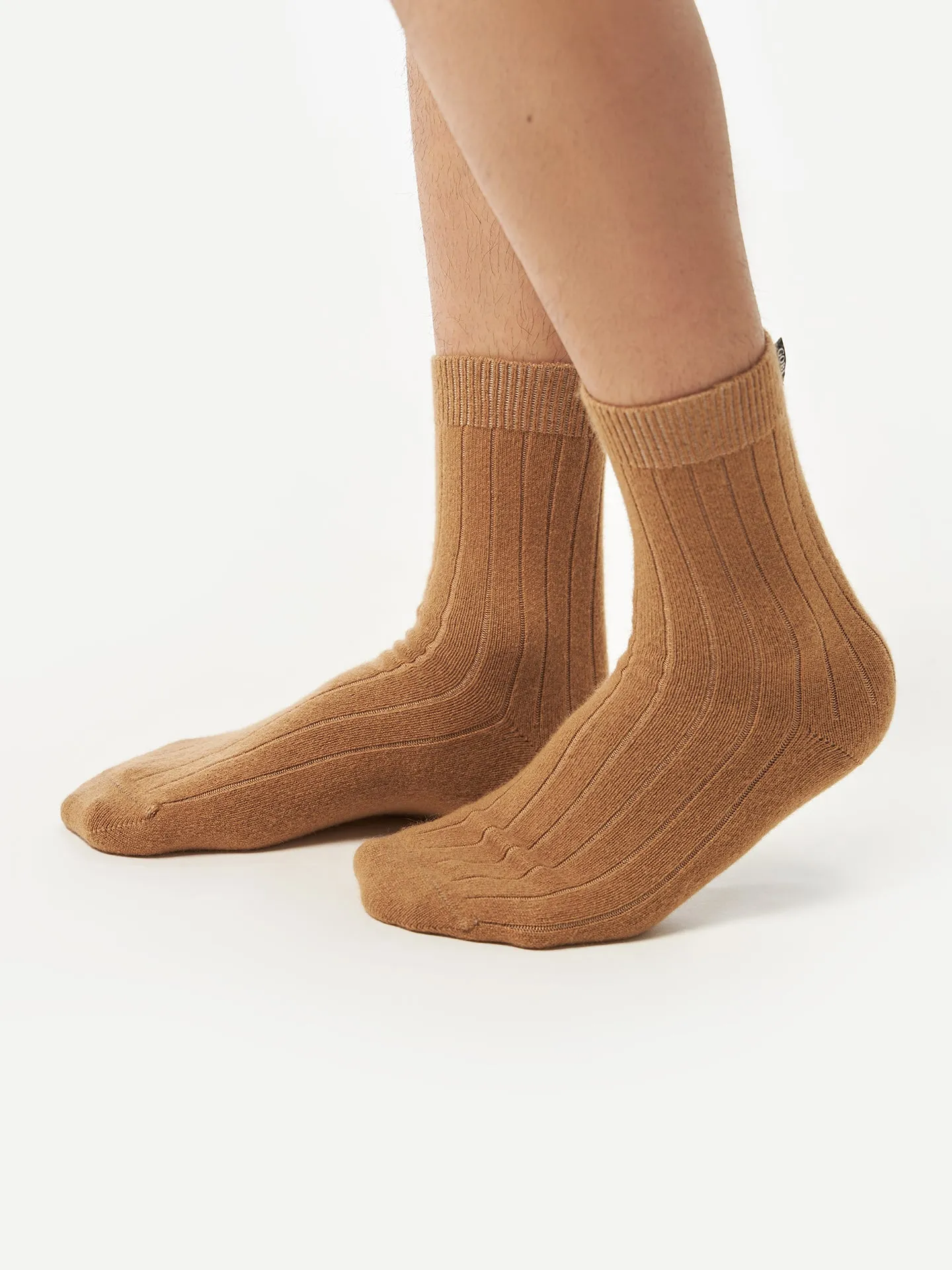 Unisex Cashmere Trim Knit Bed Socks