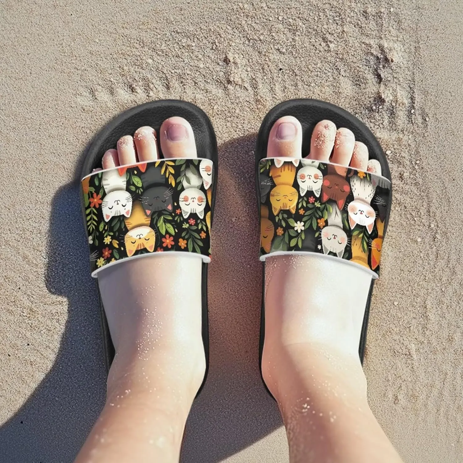 Unisex Slides for Girls Boys Comfortable Slippers Slides Non-slip Shower Shoes House Fashion Thick for Indoor & Outdoor Gifts