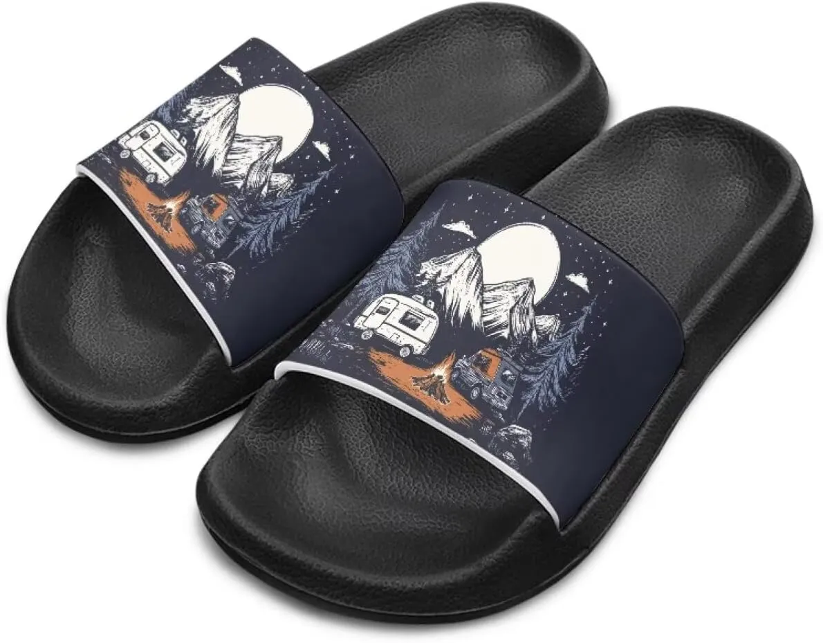 Unisex Slides for Kids Girls Boys Sandals Thick Sole Non Slip Shower Shoes Comfortable House Slippers Fashion Gifts