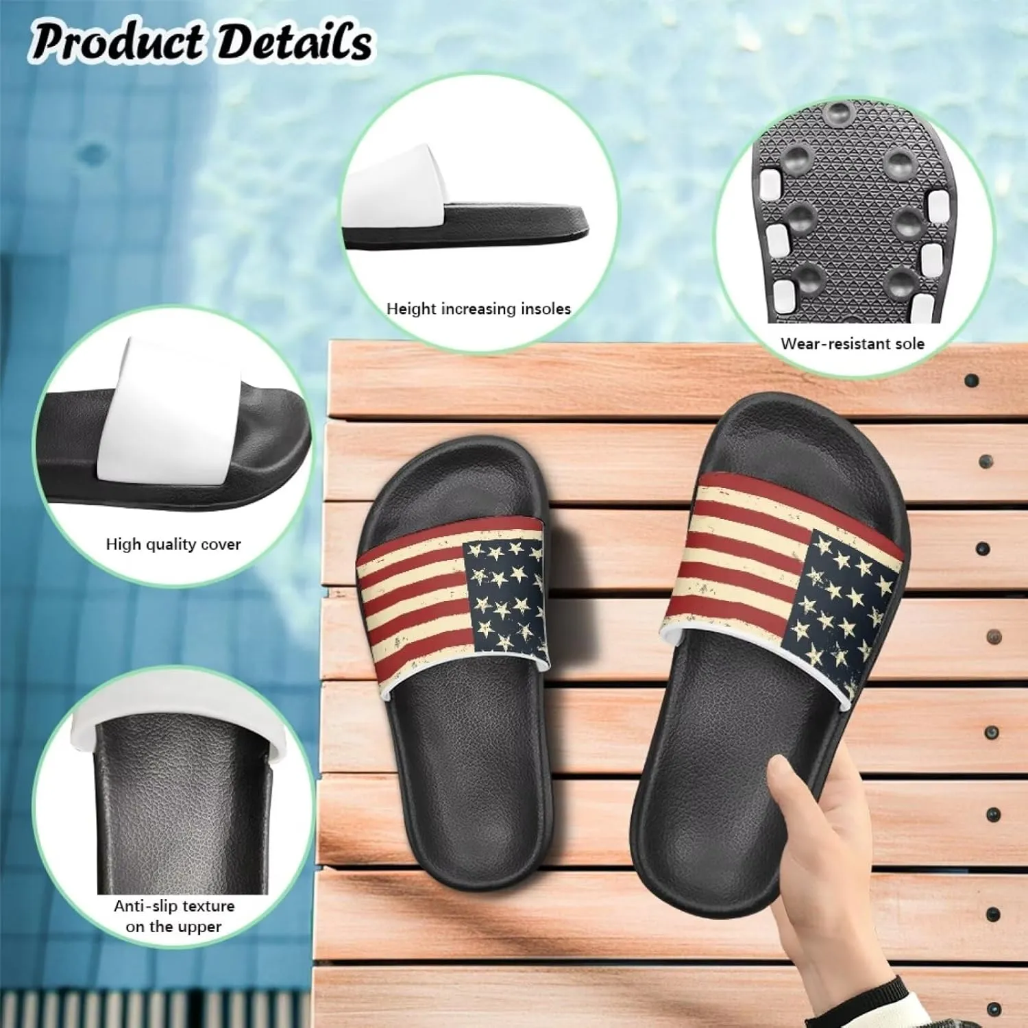 Unisex Slides for Kids Girls Boys Sandals Thick Sole Non Slip Shower Shoes Comfortable House Slippers Fashion Gifts