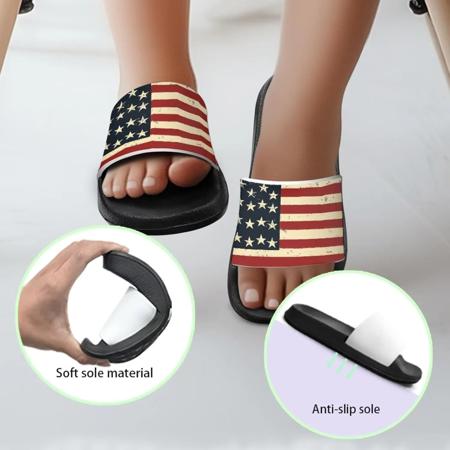 Unisex Slides for Kids Girls Boys Sandals Thick Sole Non Slip Shower Shoes Comfortable House Slippers Fashion Gifts