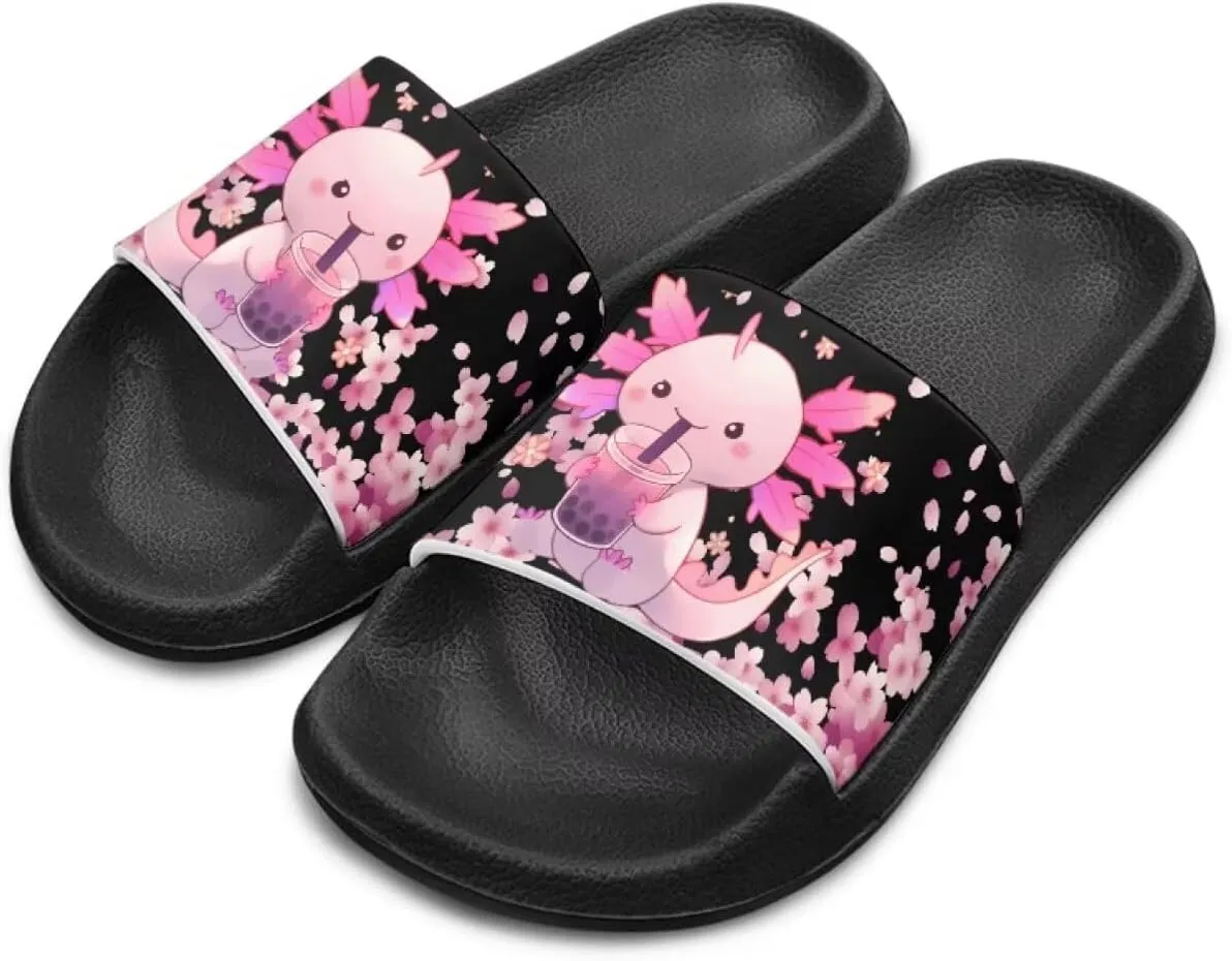 Unisex Slides for Kids Girls Boys Sandals Thick Sole Non Slip Shower Shoes Comfortable House Slippers Fashion Gifts