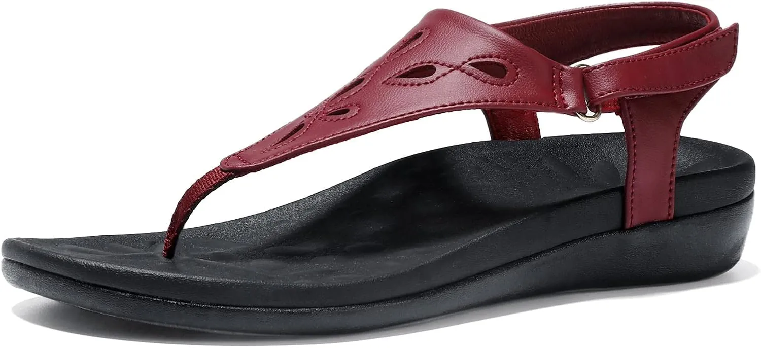 UTENAG Womens Arch Support Sandals Orthotic Thong Flip Flops
