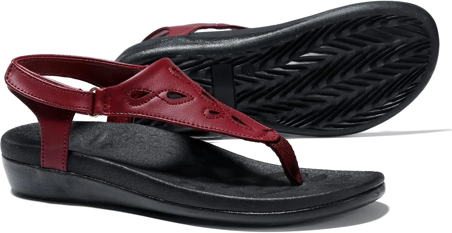 UTENAG Womens Arch Support Sandals Orthotic Thong Flip Flops