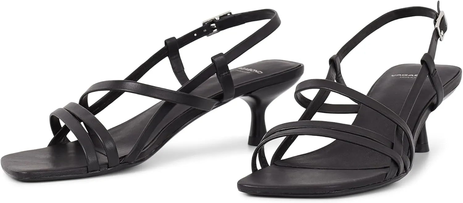 Vagabond Women's Jonna Leather Strappy Kitten Heel Sandals Heeled