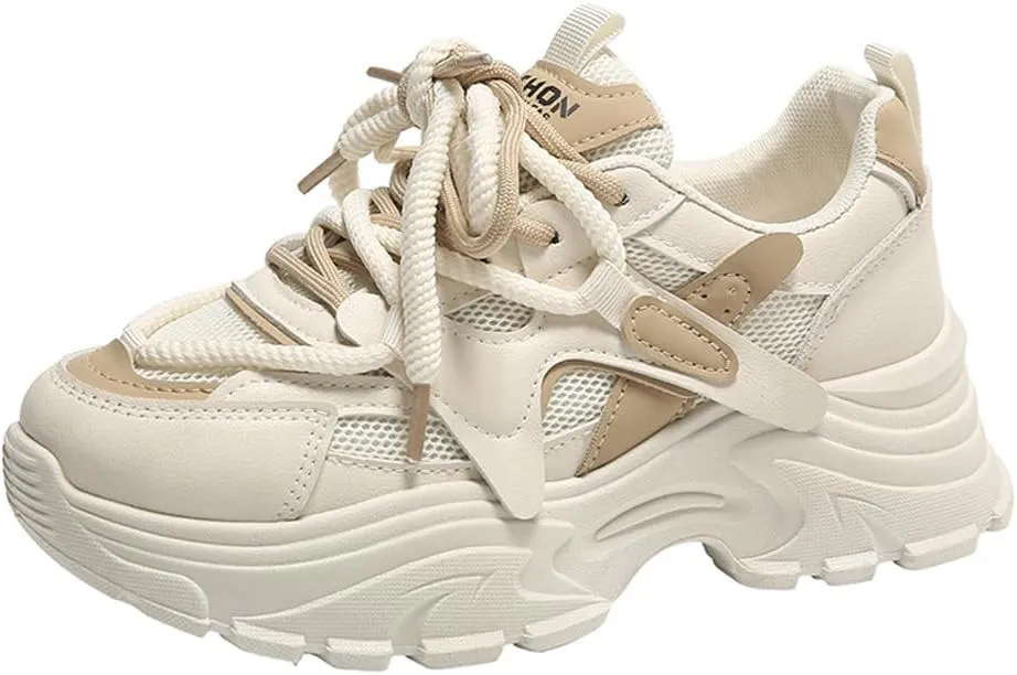 VAXAV Women's Fashion Breathable Mesh Platform Sneakers Casual Jogging Walking Shoes 5.5-8.5