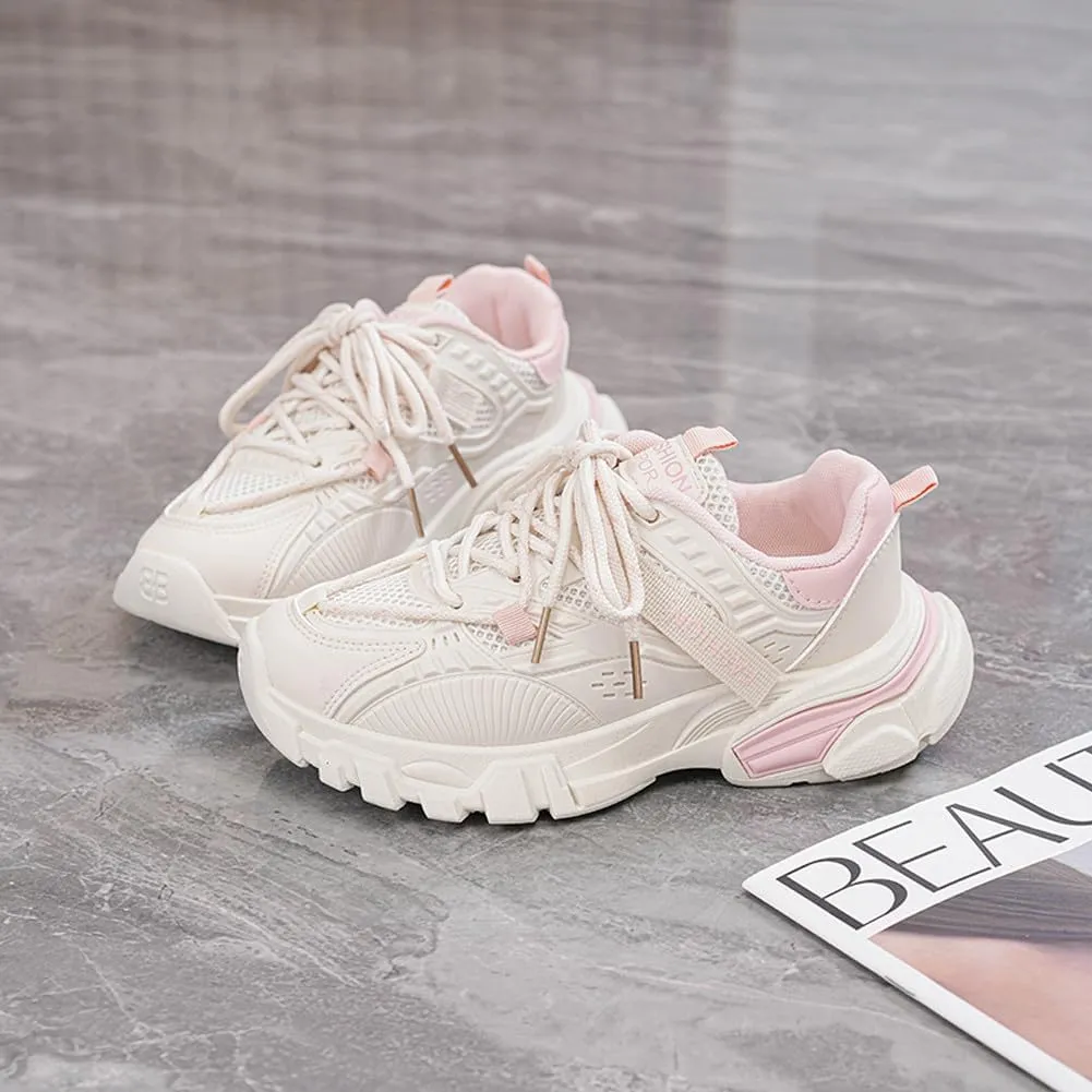 VAXAV Women's Stylish Chunky Shoes Breathable Mesh Platform Sneakers Casual Jogging Walking Shoes 5.5-8.5
