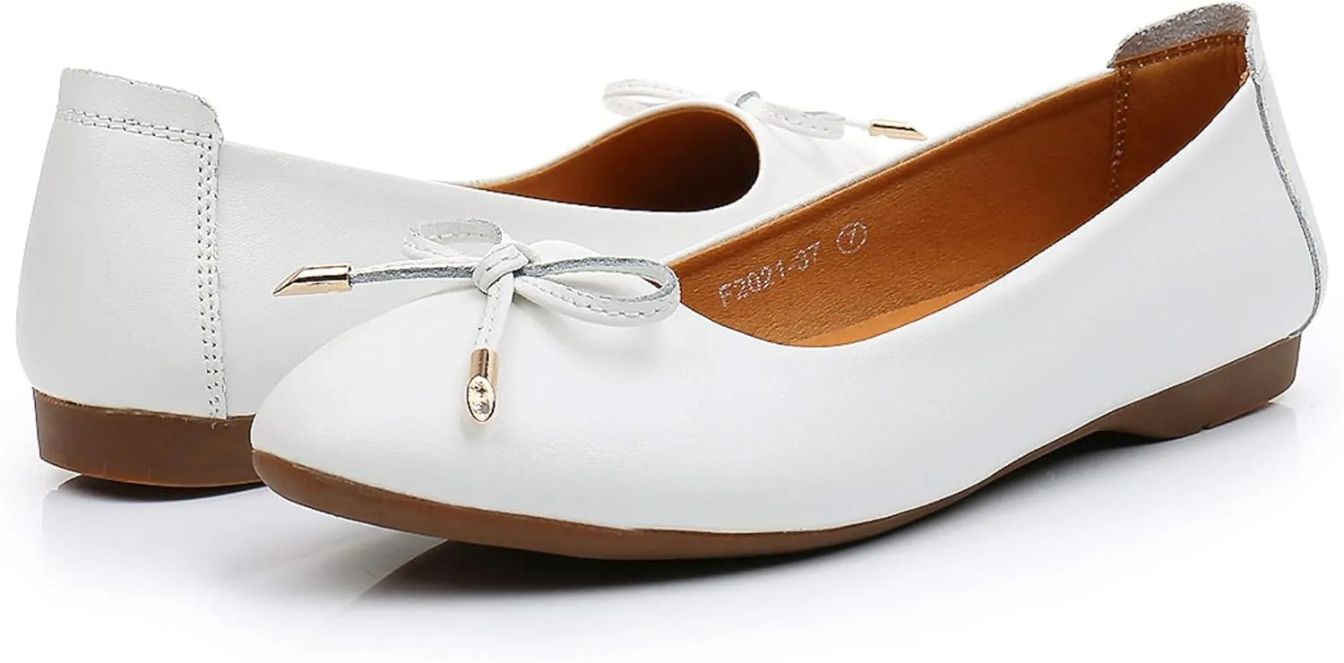 VenusCelia Women's Bowknot Ballet Dance Flat Shoe