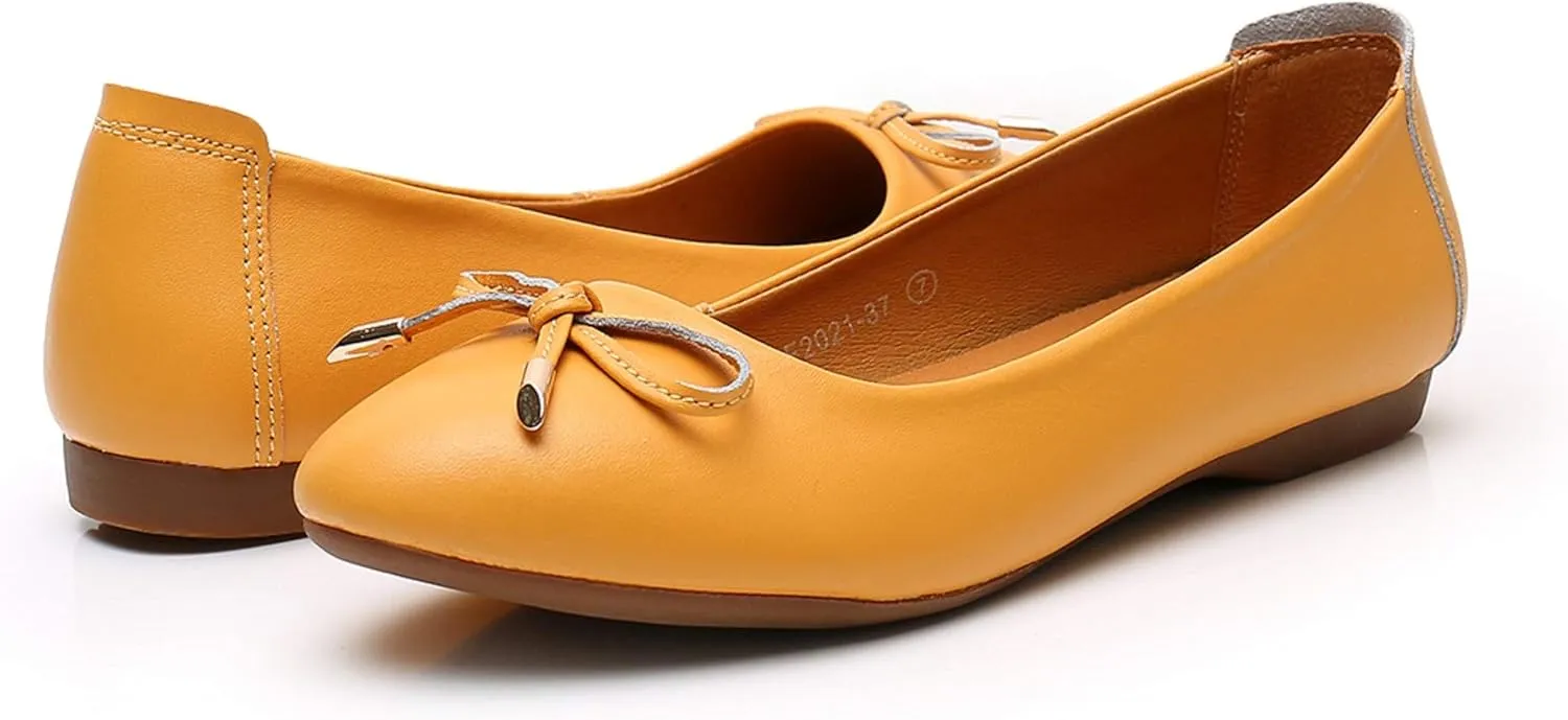 VenusCelia Women's Bowknot Ballet Dance Flat Shoe