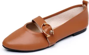 VenusCelia Women's Mary Jane Flat Shoe