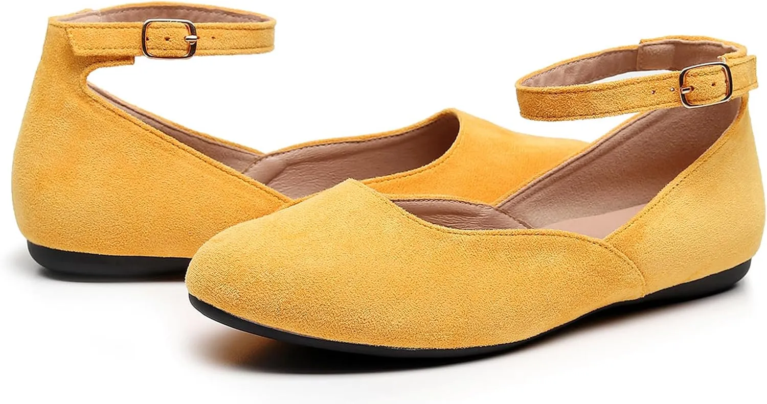 VenusCelia Women's Serenity Strap Flats Shoe
