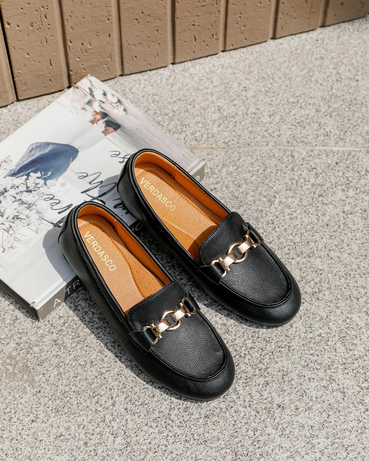 VERDASCO Women's Loafers Comfort Slip-Ons Flat Work Shoes Casual Moccasins Penny Loafers Lady Dress Shoes