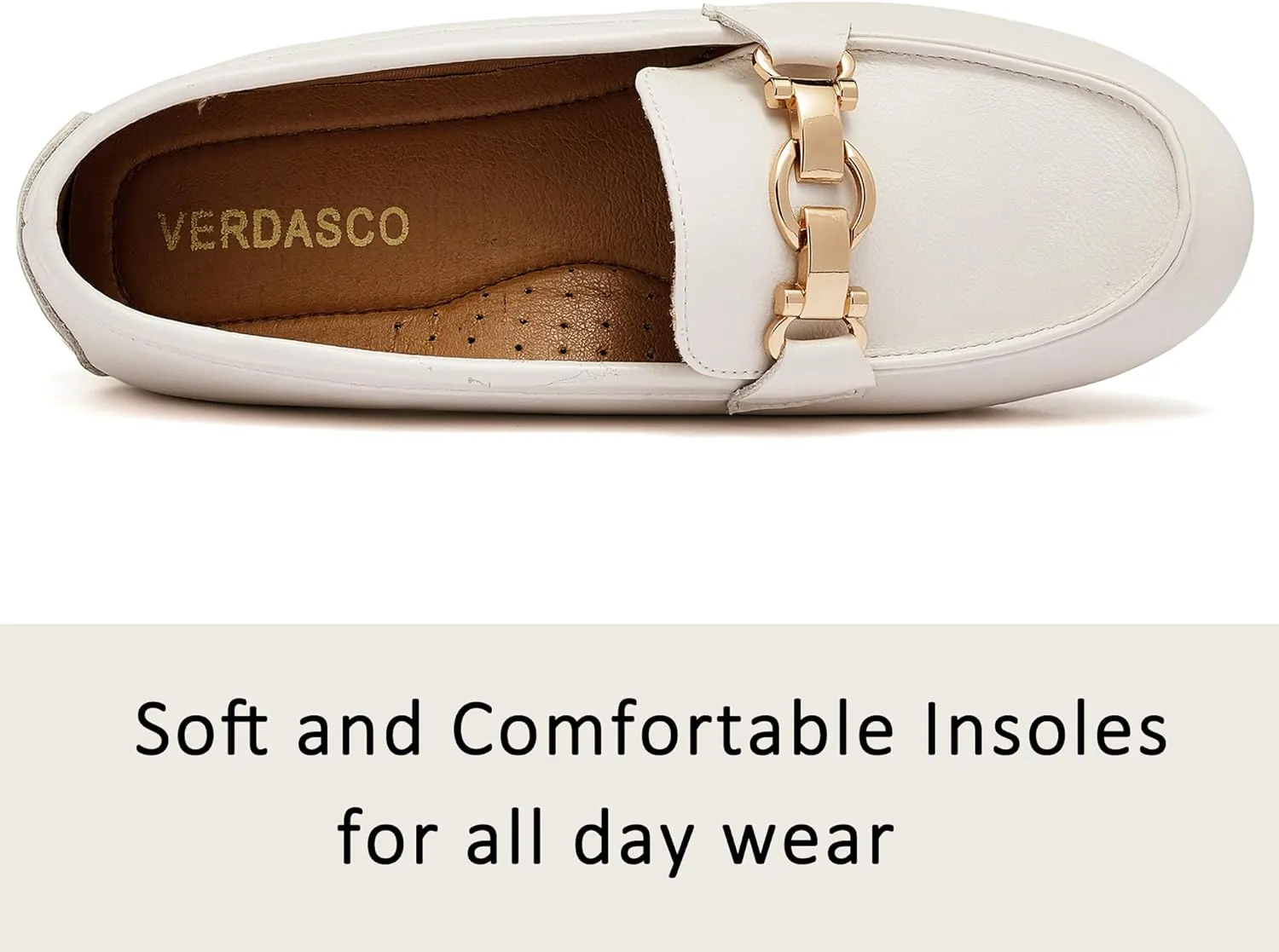 VERDASCO Women's Loafers Comfort Slip-Ons Flat Work Shoes Casual Moccasins Penny Loafers Lady Dress Shoes