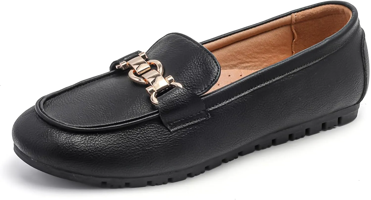 VERDASCO Women's Loafers Comfort Slip-Ons Flat Work Shoes Casual Moccasins Penny Loafers Lady Dress Shoes