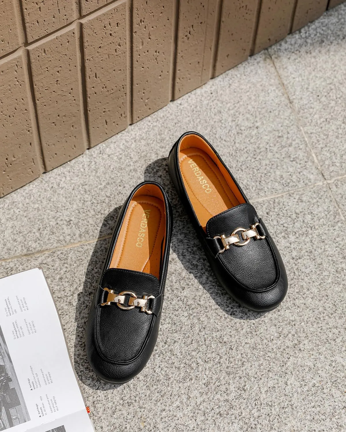 VERDASCO Women's Loafers Comfort Slip-Ons Flat Work Shoes Casual Moccasins Penny Loafers Lady Dress Shoes