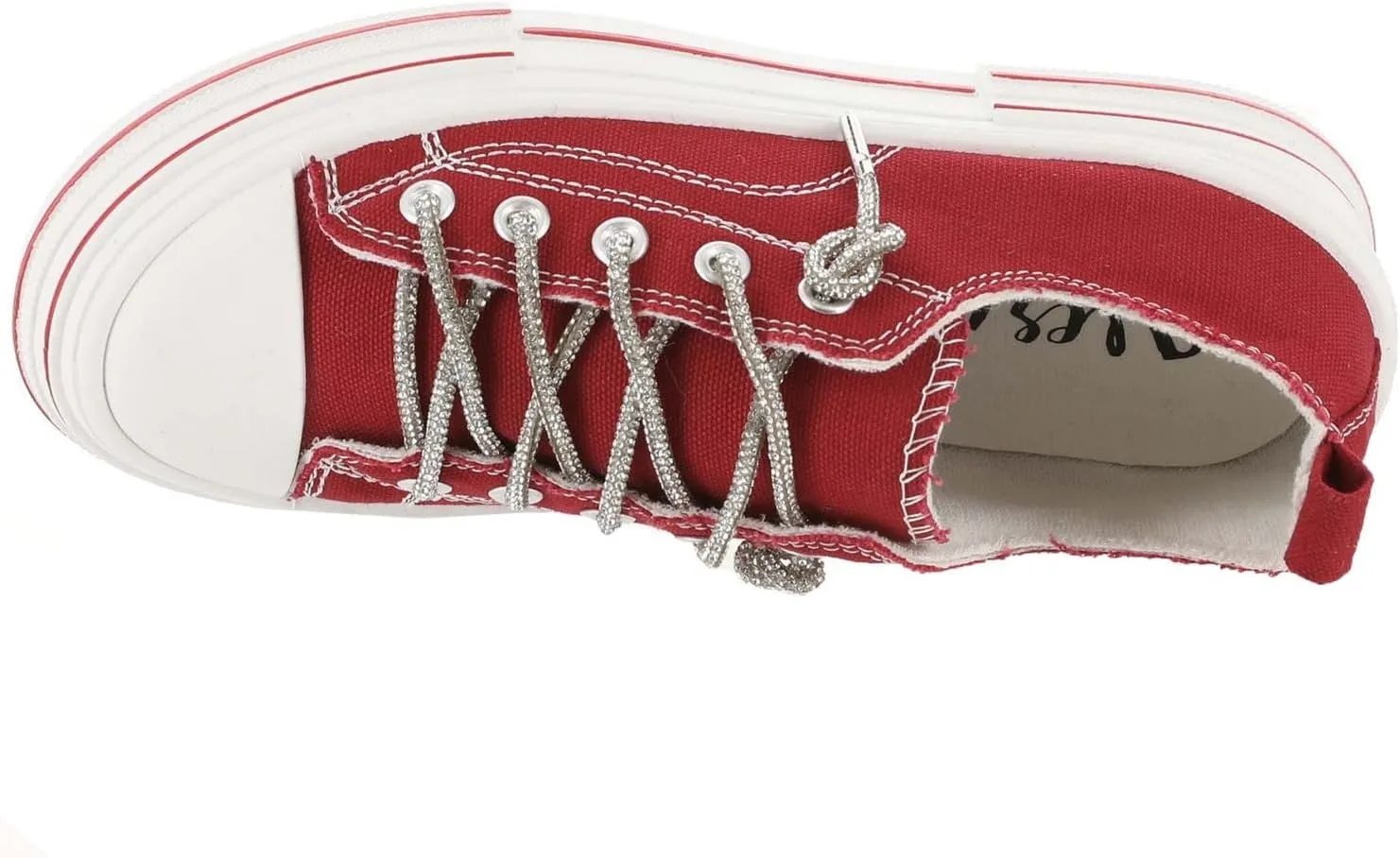 Very G Womens Aman Lace Up Canvas Sneaker