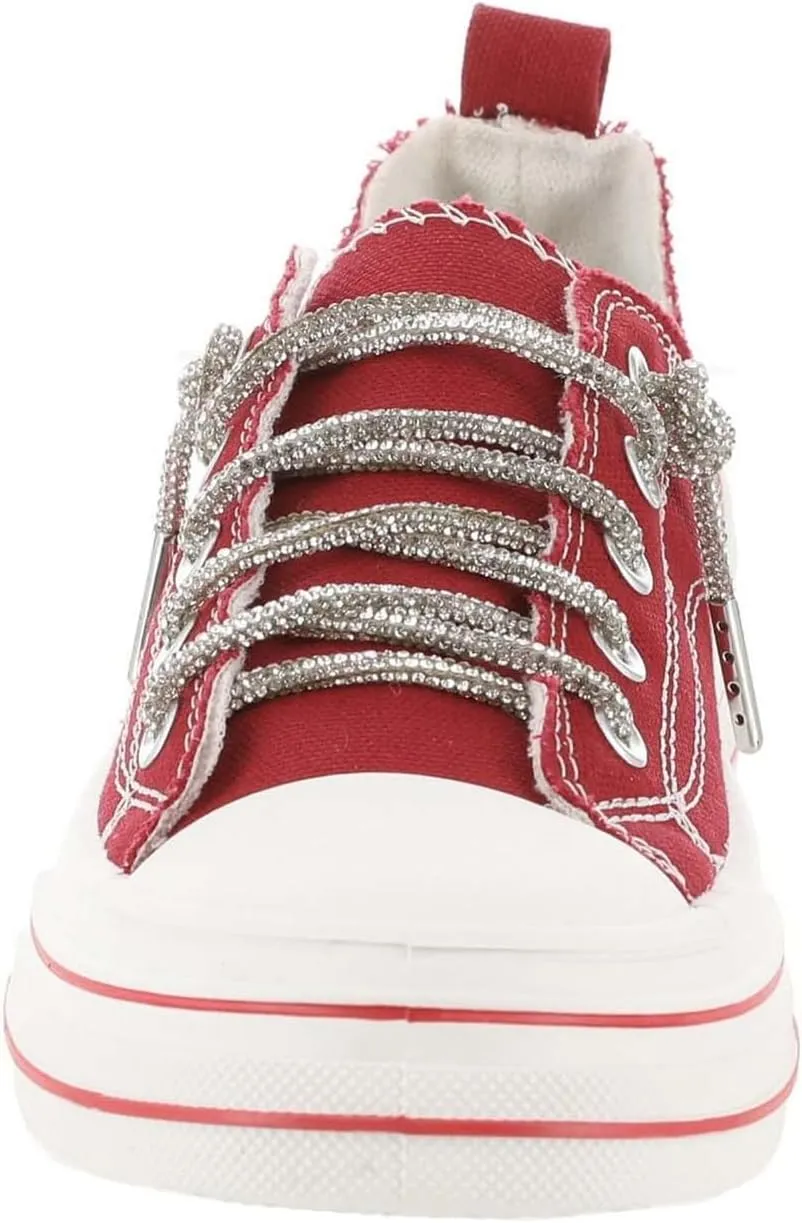Very G Womens Aman Lace Up Canvas Sneaker