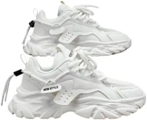 Vintage Lace Up Chunky Sneakers for Men - Comfy and Non-Slip for Outdoor Activities