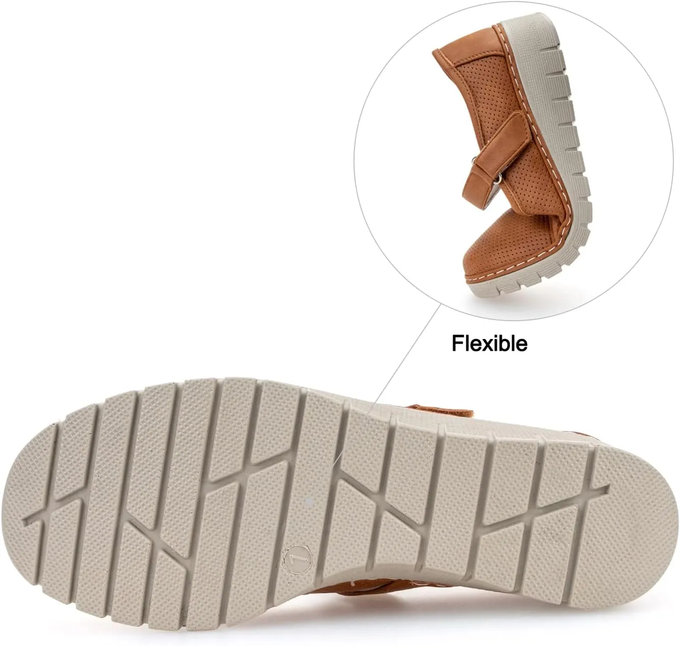 VJH confort Women s Mary Jane Flats, Breathable Comfort Round Toe Low Heel Slip-on Light Weight Walking Shoes