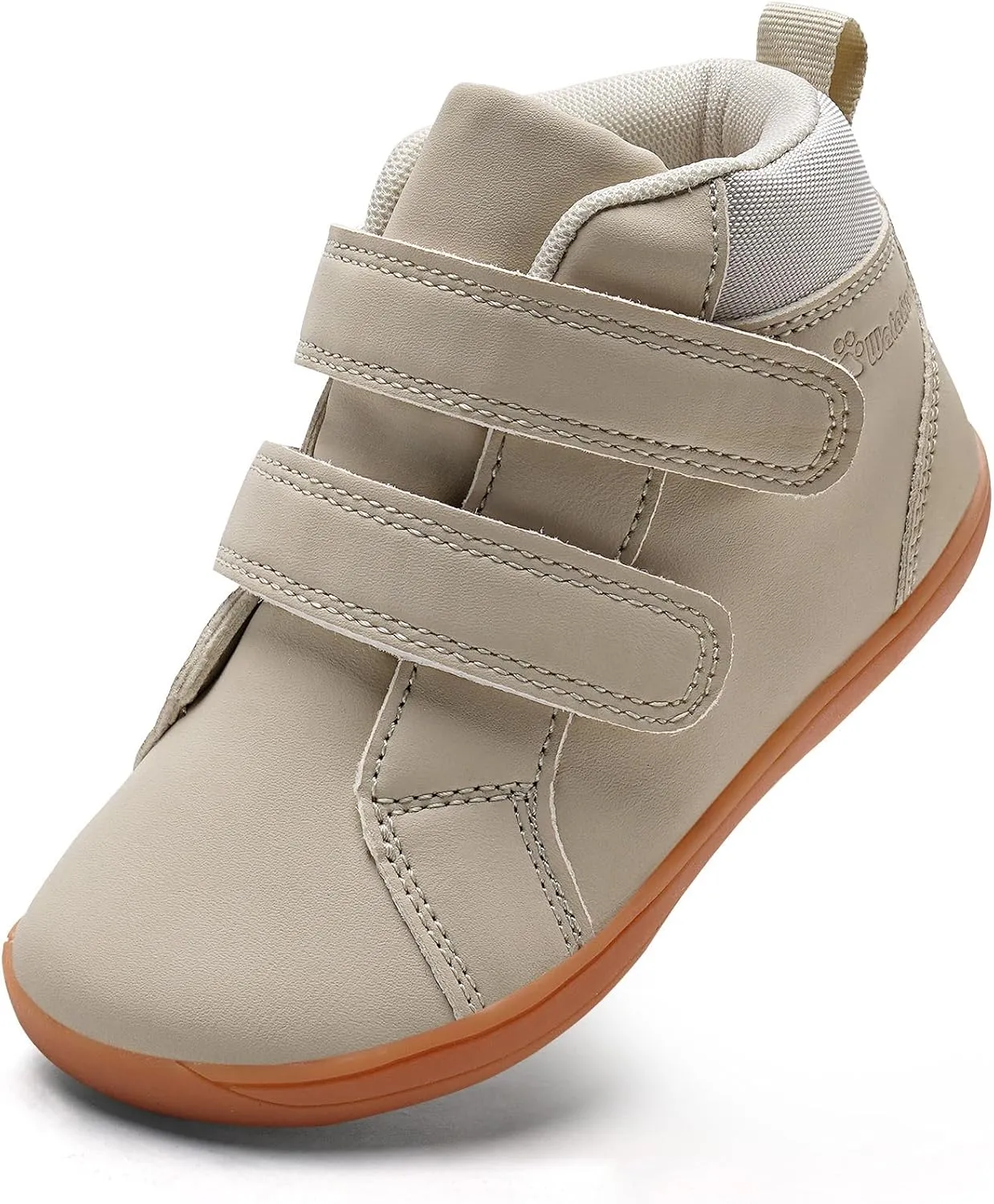 WateLves Toddler Little Kids Wide Barefoot Shoes Boys Girls Winter High Top Minimalist Sneakers Ankle Boots Leather Uniform Dress Shoes Naturally Splay