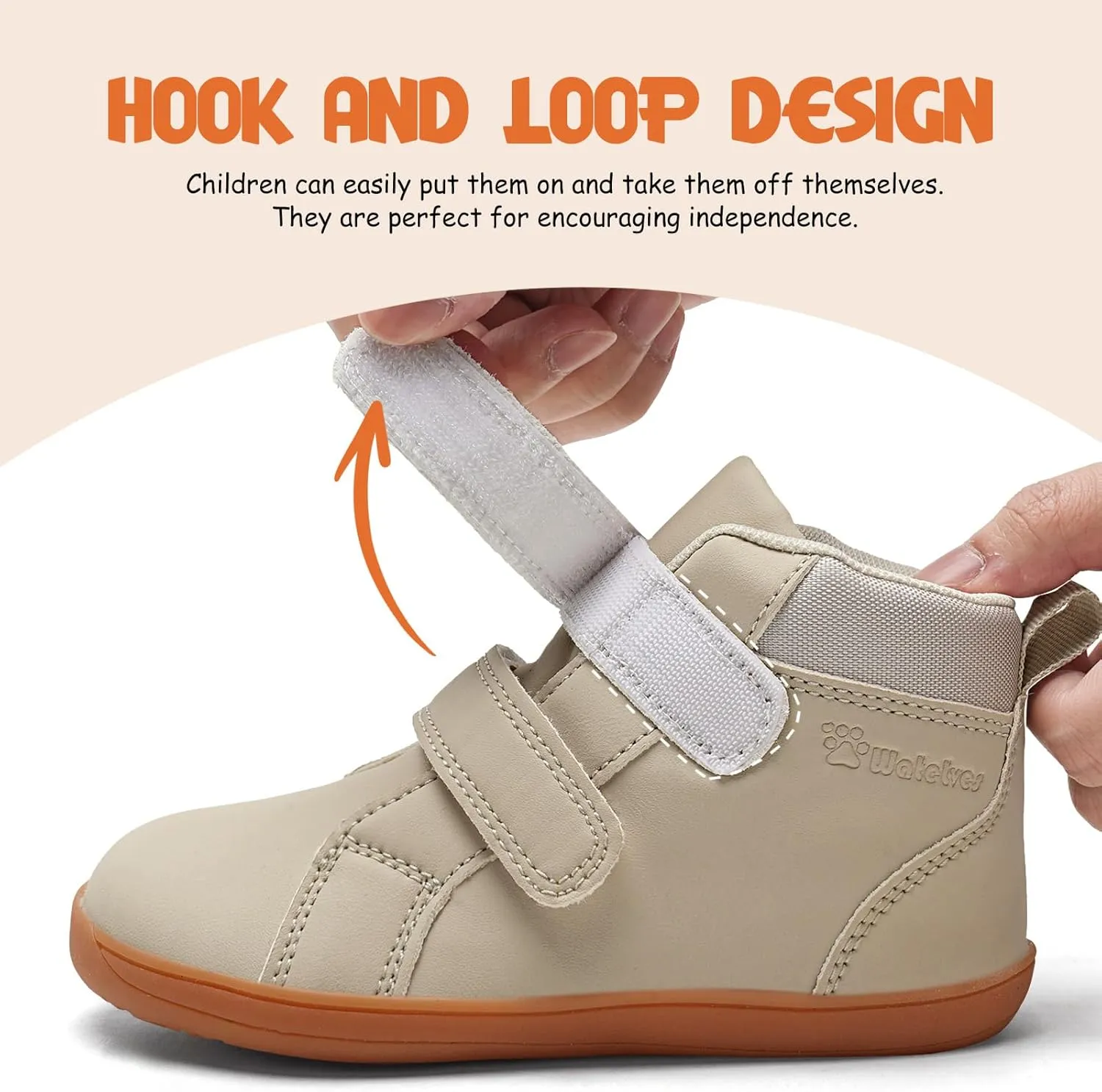WateLves Toddler Little Kids Wide Barefoot Shoes Boys Girls Winter High Top Minimalist Sneakers Ankle Boots Leather Uniform Dress Shoes Naturally Splay