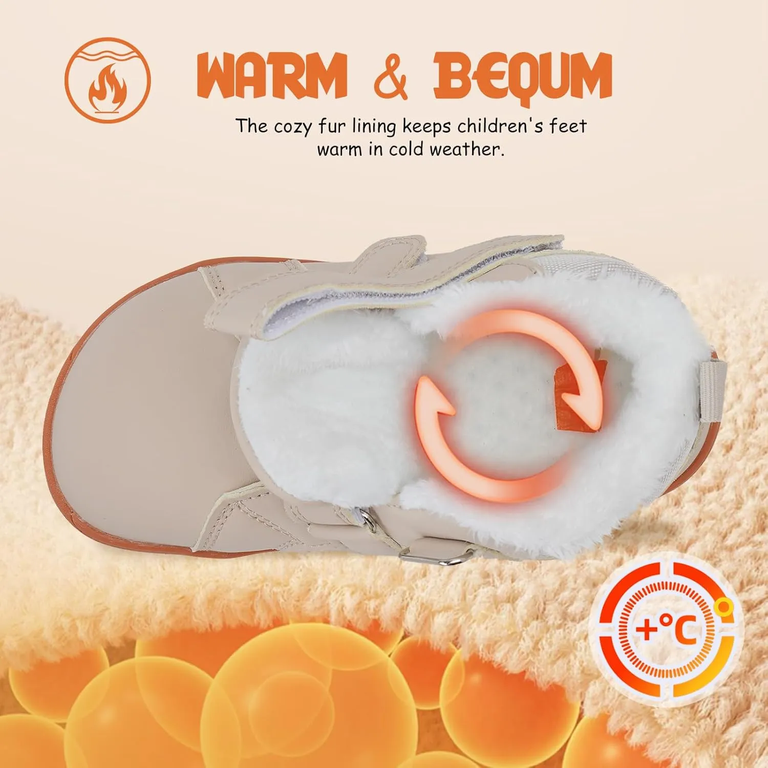 WateLves Toddler Little Kids Wide Barefoot Shoes Boys Girls Winter High Top Minimalist Sneakers Faux Fur Ankle Boots Leather Uniform Dress Shoes Naturally Splay