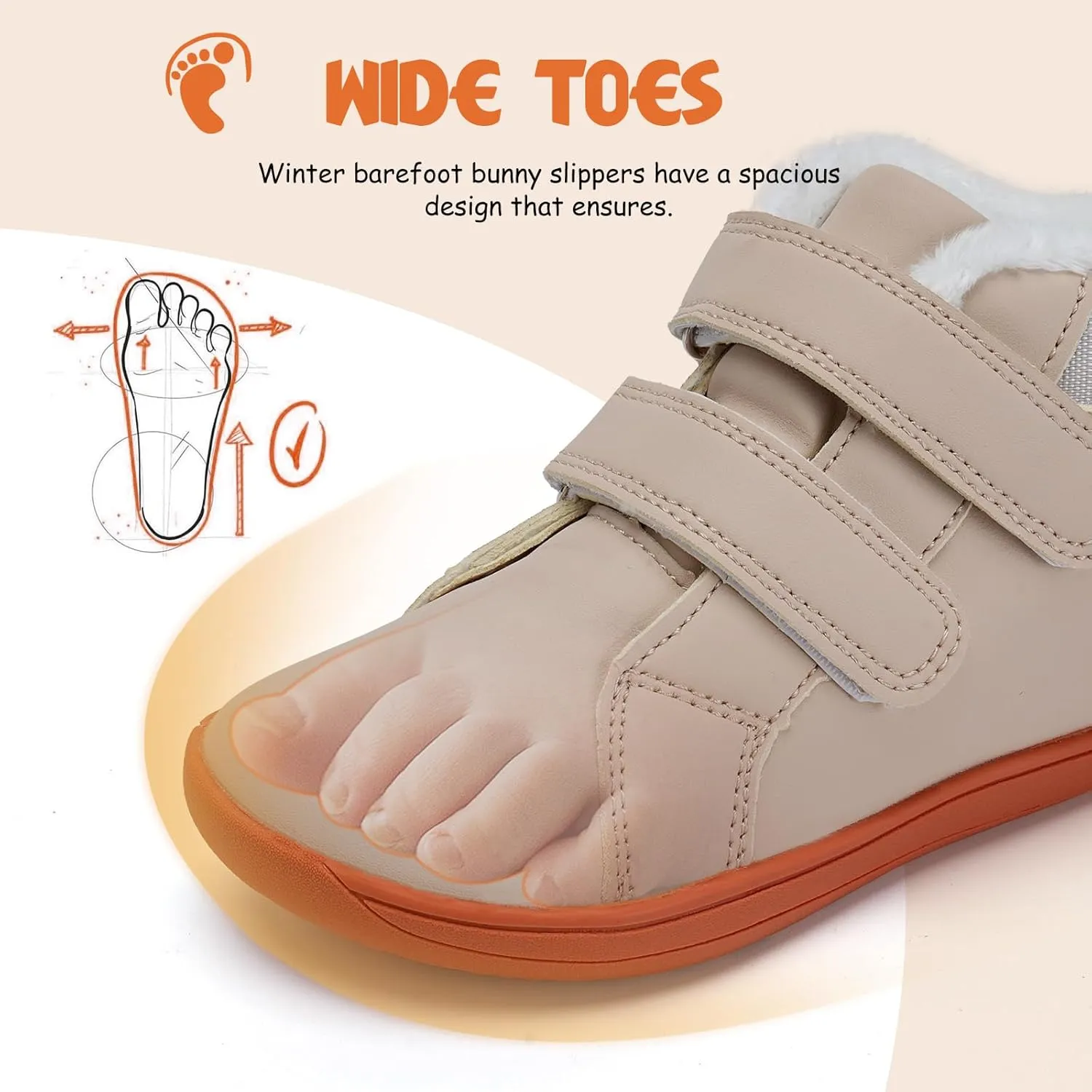 WateLves Toddler Little Kids Wide Barefoot Shoes Boys Girls Winter High Top Minimalist Sneakers Faux Fur Ankle Boots Leather Uniform Dress Shoes Naturally Splay