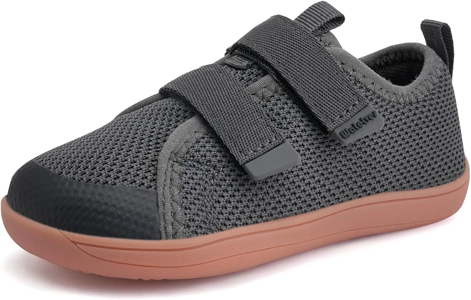 WateLves Toddler Little Kids Wide Barefoot Shoes The First Walking Shoes Girls Boys Breathable Zero Drop Minimalist Sneakers with Wide Toe Box Natural to Grow (Classic Grey, 22)