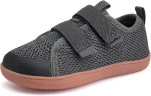 WateLves Toddler Little Kids Wide Barefoot Shoes The First Walking Shoes Girls Boys Breathable Zero Drop Minimalist Sneakers with Wide Toe Box Natural to Grow (Classic Grey, 22)